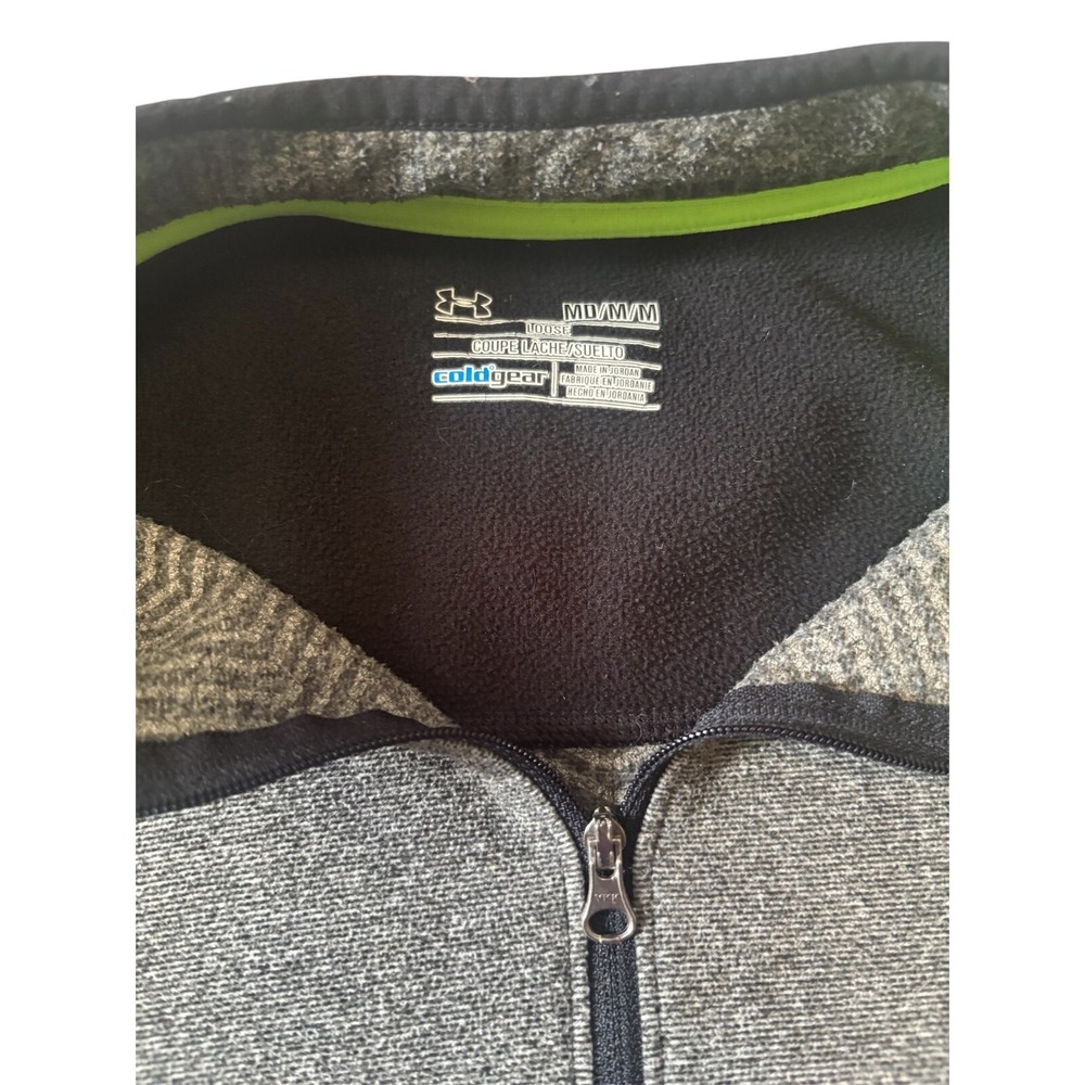 Under Armour‎ Boys Size Youth Medium Gray Loose Fit 1/4 Zip Pullover Top - Picture 2 of 3